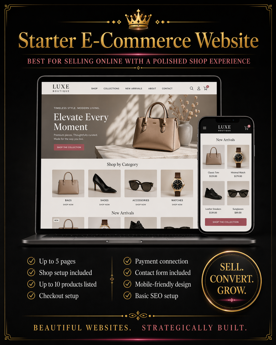 Starter e-commerce website example